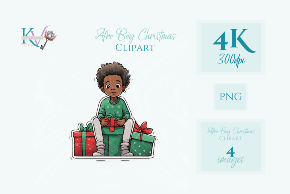 Download Afro Boys Cartoon Christmas Theme - Theme Collection