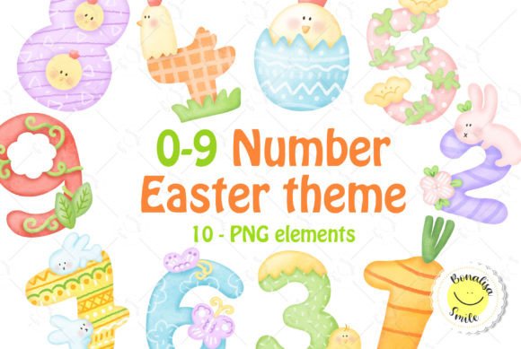 Download Watercolor Number Easter Cute Theme - Theme Collection