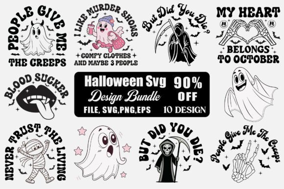 Download Sassy Halloween-themed SVG Design Bundle - Theme Collection