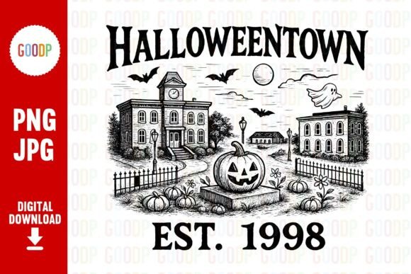 Download Halloweentown 1998 Town Square Png - Town Collection